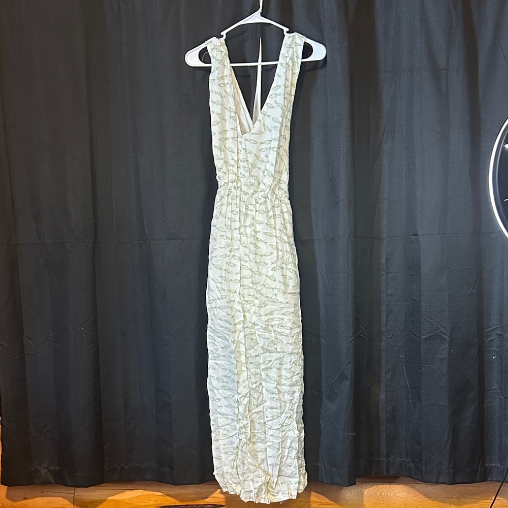 a new day Cream Sleeveless Maxi Dress with Deep V-Neck
